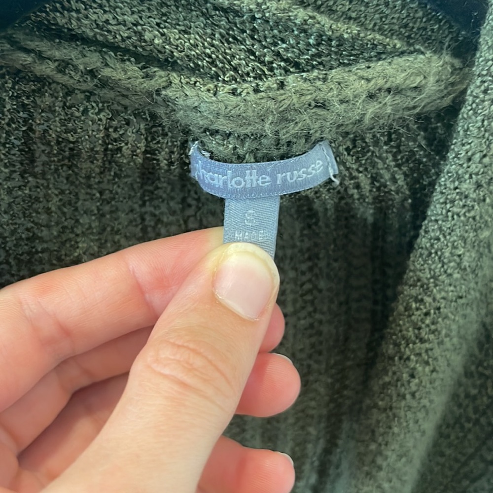 Green Knit Cardigan - Picture 3 of 3